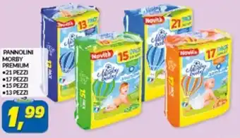 Risparmio Casa PANNOLINI MORBY PREMIUM 17 PEZZI 15 PEZZI 13 PEZZI offerta