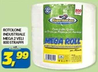 Risparmio Casa ROTOLONE INDUSTRIALE MEGA 2 VELI 800 STRAPPI offerta