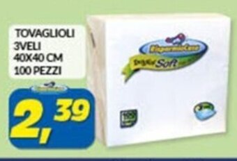 TOVAGLIOLI 3VELI 40X40 CM 100 PEZZI
