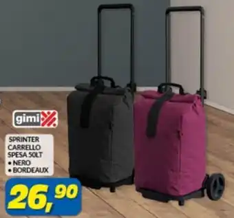 gimi SPRINTER CARRELLO SPESA SOLT NERO • BORDEAUX