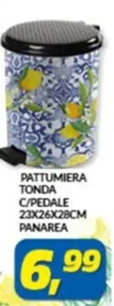 PATTUMIERA TONDA C/PEDALE 23X26X28CM PANAREA