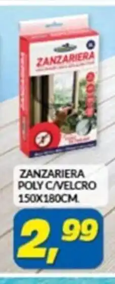 ZANZARIERA POLY C/VELCRO 150X180CM.