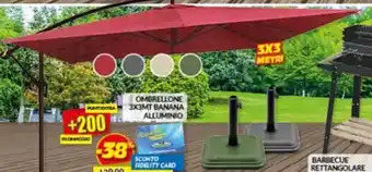 Risparmio Casa OMBRELLONE 3X3MT BANANA ALLUMINIO offerta