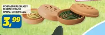 Risparmio Casa PORTASPIRALE BUGSY TERRACOTTA 10 SPIRALI CITRONELLA offerta