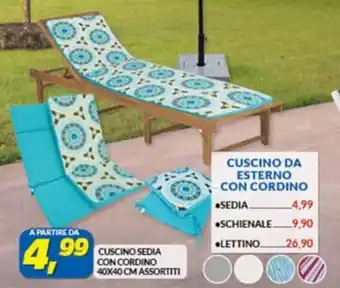 Risparmio Casa CUSCINO SEDIA CONCORDINO 40X40 CM ASSORTITI offerta