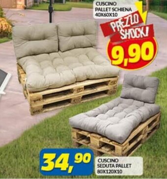 Risparmio Casa CUSCINO SEDUTA PALLET 80X120X10 offerta