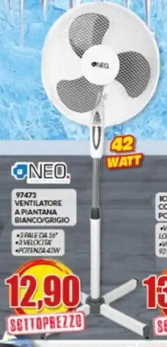 Risparmio Casa Neo VENTILATORE A PIANTANA BIANCO/GRIGIO offerta