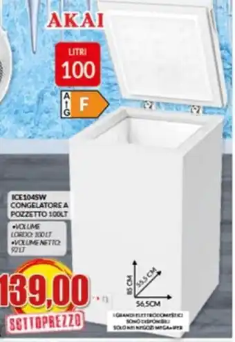 Risparmio Casa ICE104SW CONGELATORE A POZZETTO 100LT offerta
