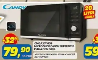 Risparmio Casa CMGA20TNDB MICROONDE CANDY SUPERFICIE LITRI +GRILL offerta