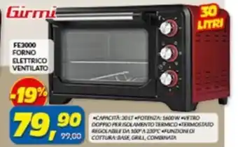 Risparmio Casa FE3000 FORNO ELETTRICO VENTILATO offerta