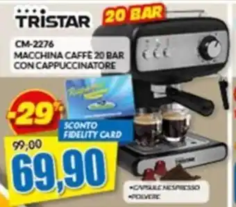 MACCHINA CAFFE 20 BAR CON CAPPUCCINATORE