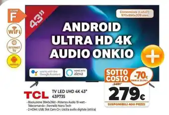 Expert TV LED UHD 4K 43" offerta