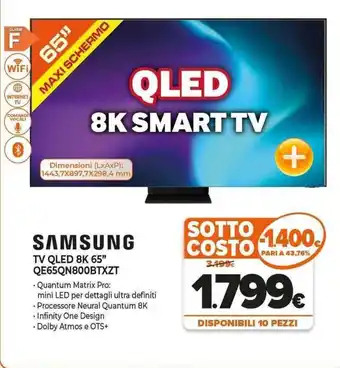Expert SAMSUNG TV TV QLED 8K 65" QE65QN800BTXZT offerta