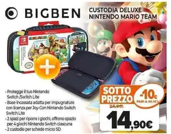 Expert BIGBEN CUSTODIA DELUXE NINTENDO MARIO TEAM offerta