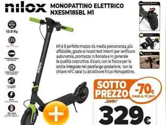 nilox MONOPATTINO ELETTRICO NXESM185BL MI