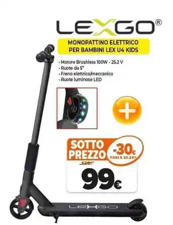 Lexgo MONOPATTINO ELETTRICO PER BAMBINI LEX U4 KIDS