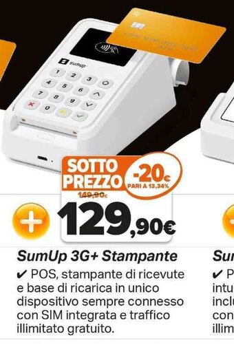 Expert SumUp 3G+ Stampante offerta