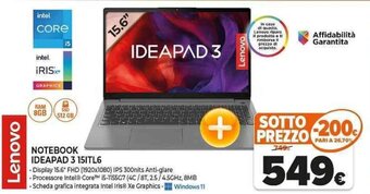 Lenovo NOTEBOOK IDEAPAD 3 151TL6