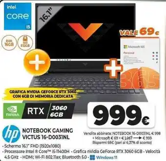 hp NOTEBOOK GAMING VICTUS 16-D0031NL