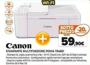 Expert Canon STAMPANTE MULTIFUNZIONE PIXMA TR4651 offerta