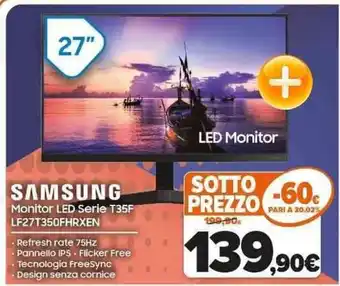 Expert Samsung Monitor LED Serie T35F LF27T350FHRXEN offerta