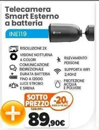 Telecamera Smart Esterno a batteria