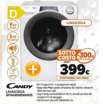 Expert Candy LAVASCIUGA RPW4856BWMRIS offerta