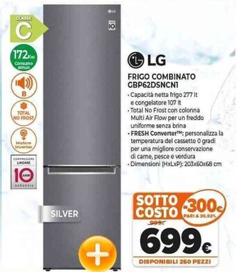 Expert LG FRIGO COMBINATO GBP62DSNCN1 offerta