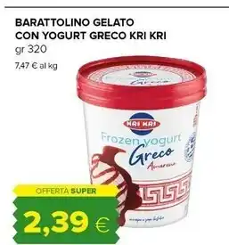 Tigre Kri kri barattolino gelato con yogurt greco offerta
