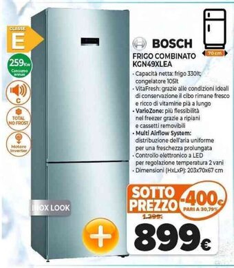 Expert BOSCH FRIGO COMBINATO KGN49XLEA offerta