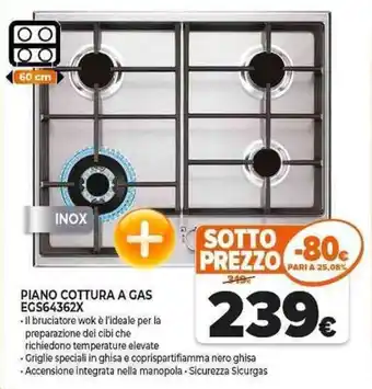 PIANO COTTURA A GAS EGS64362X