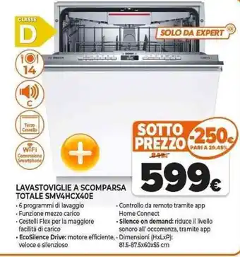 LAVASTOVIGLIE A SCOMPARSA TOTALE SMV4HCX40E