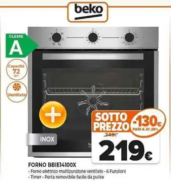 Expert Beko FORNO BBIE14100X offerta