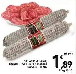 Spazio Conad Casa modena salame milano offerta
