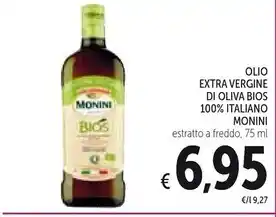 Spazio Conad Monini olio extravergine di oliva offerta