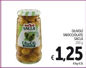 Spazio Conad Saclà olivoli snocciolate offerta