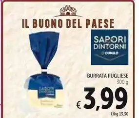 Spazio Conad Sapori & dintorni burrata pugliese offerta