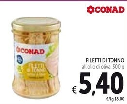 Spazio Conad Conad filetti di tonno offerta