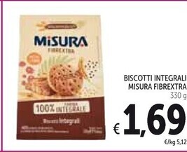 Spazio Conad Misura biscotti integrali fibrextra offerta