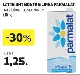 Coop Parmalat latte uht bontà e linea offerta