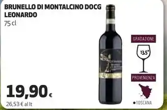 Coop Leonardo brunello di montalcino docg offerta