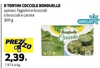 Coop Bonduelle 8 tortini coccole offerta