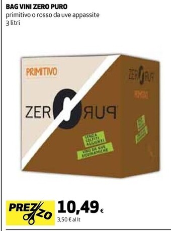 Coop Zero puro bag vini offerta