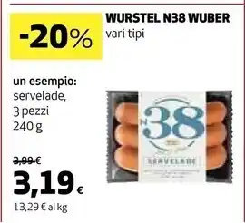 Coop Wuber n38 wurstel offerta