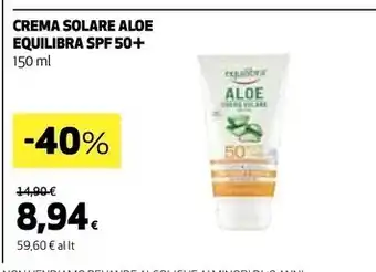 Coop Equilibra crema solare aloe spf 50+ offerta