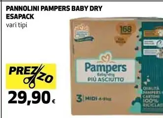 Coop Pampers pannolini baby dry esapack offerta