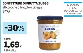 Coop Zuegg confetture di frutta offerta