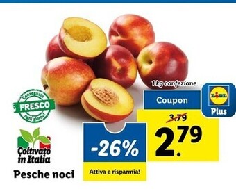 Lidl Pesche noci offerta
