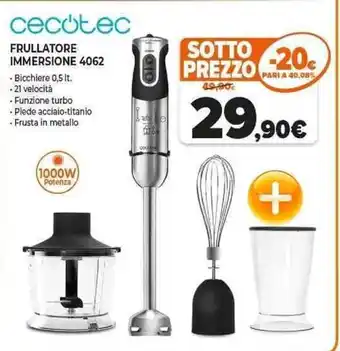 Expert cecotec FRULLATORE IMMERSIONE 4062 offerta
