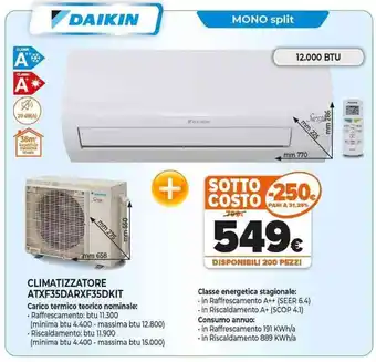Expert CLIMATIZZATORE ATXF35DARXF35DKIT offerta